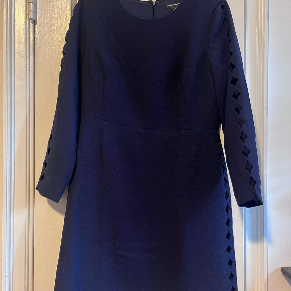 Club Monaco Deep Blue Long Sleeve Dress